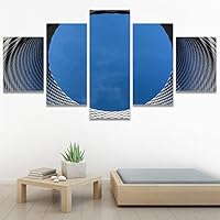 SIGNWIN 5 Panel Canvas Wall Art Solid Structures for Home Decorations Ready to Hang - 60