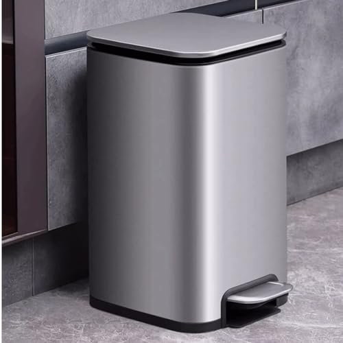 Caneca de Basura de Acero Inoxidable con Pedal y Tapa 13L miniatura 4