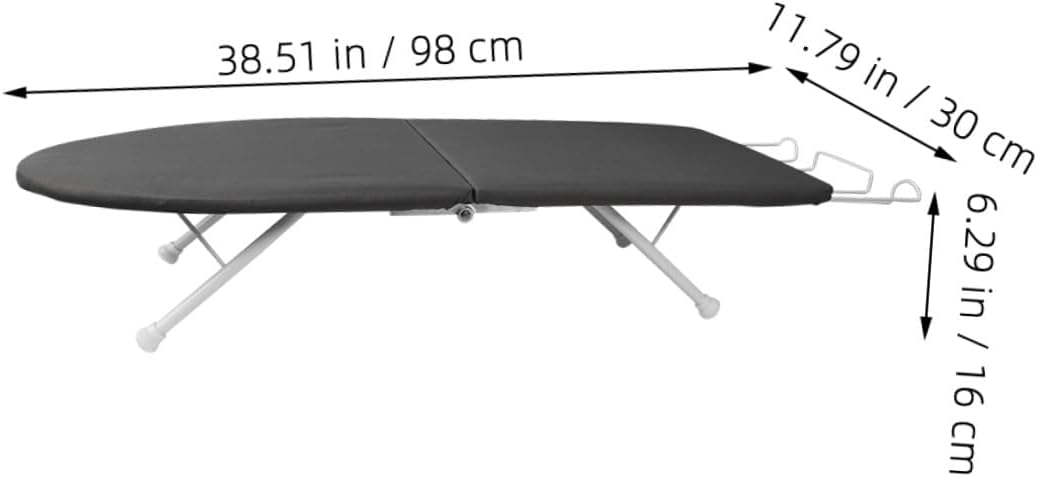 Compact Tabletop Ironing Board for Home with Smooth Ironing Surface Space-Saving Design for Collars Sleeves for Apartments and Frequent Use