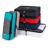 PRO Packing Cubes Packwürfel - 6-Stück Koffer Organizer Set für Organisiertes Packen Ihres Reise Gepäck. Federleichte Packtaschen für Rucksack, Koffer und Kleidertaschen - Mixed 02