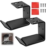 Ebksqs 2 Stück Kopfhörer Halterung, Headset Halter für Schreibtisch mit Klebe- & Schraubenmontage, Metall Kopfhörerhalter für Gaming, Büro und Zuhause