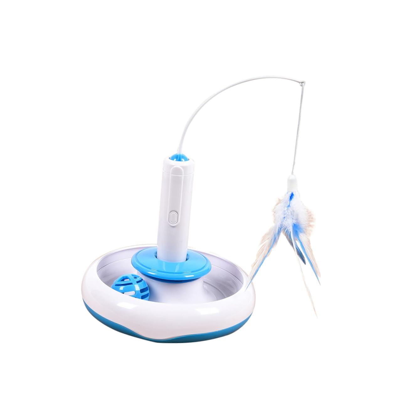 Kisangel Jouet Interactif Électrique pour Chat Rotation Jouet Intelligent pour Animal De Compagnie Divertissement Automatique Exercice Matériau Abs Aléatoire