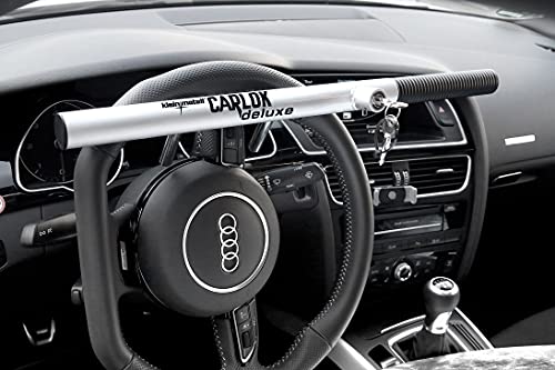 Kleinmetall 60230700 Carlok Deluxe Auto Diebstahlsicherung Lenkradkralle Absperrstange, Silber