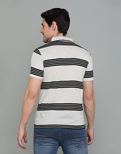 Image of INKKR Striped Men's Polo Neck T-Shirt Combo