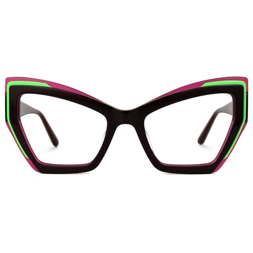 Image of Zeelool Vintage Oversized Cat Eye Blue Light Blocking Glasses for Women Alma JGA168677