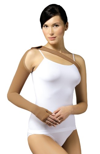 23-32 mmHg POST MASTECTOMY Compression Sleeve with Gauntlet, Medical Class 2 (II) Arm Anti Swelling Support, Lymphedema Edema (X-Large)
