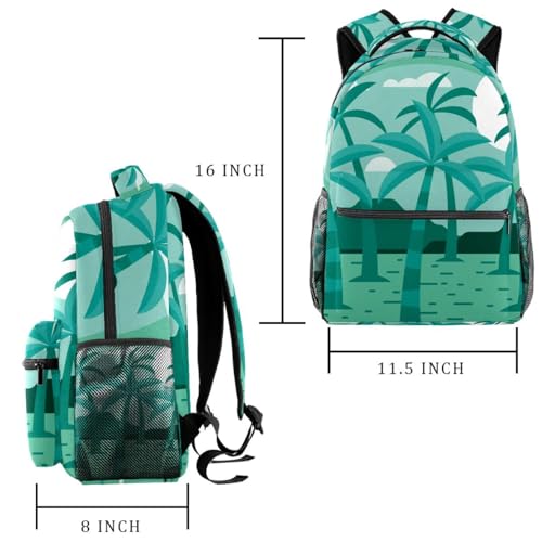 Sac à dos de voyage palmier multicolore pour les cours et les sorties du week-end