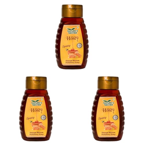 Image of Nature's Nectar 100% Pure Honey Squeezy Pack 500g | NMR Tested (Pack of 3)