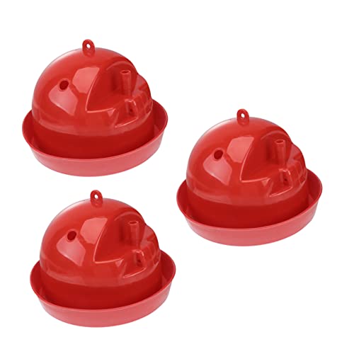 LOORGVEL 3pcs Automatic Poultry Water Drinkers Floating Bowl System for