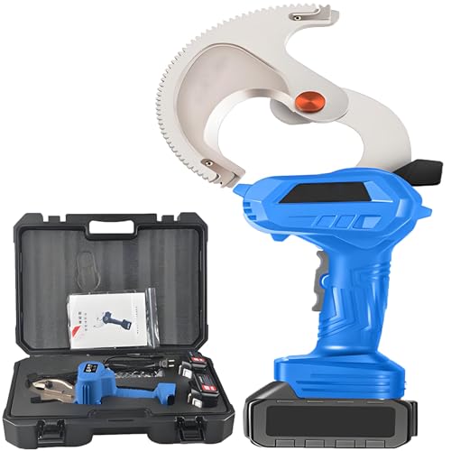 ddingsmafosee Professional Electric Cordless Hydraulic Cable Cutter - Battery Power Wire Cutters, | for 5cm Armored Cable & Steel Core Aluminum Stranded Wire & Copper Aluminum Wire,1.5cm Steel Strand