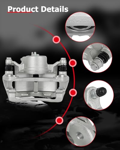 Image of cciyu Front Left Brake Caliper Assembly w /Bracket 19B2660 2013-2015 For Acura For ILX,2003-2017 For Honda For Accord,2013-2021 For Honda For Civic,2016 For Honda For CR-Z,2013-2014 For Honda For Fit