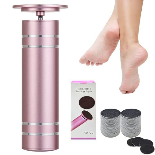 Electric Foot Callus Remover with 60pcs Sandpaper Discs, Adjustable Speed Electric Foot File Grinder, Professional Pedicure Tool for Dead Skin & Calluses