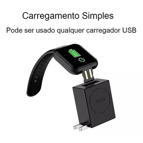 SmartWatch Relógio Pulseira Inteligente Bluetooth Carregamento Rápido com Notificações, Resistência