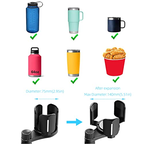 Lfzhan Cup Holder Expander For Car- Adjustable Base Fits 98% Of Car Models, 3-In-1 Design Holds Large Water Glasses, Coffee Mugs, Ipads And Food #TOP1