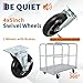 GarveeTech 2 in 1 Steel Panel Truck Cart, 36x24 inch Flatbed with 2200 LBS Capacity, Heavy Duty Drywall Dolly with 3 Removable Side Handrails & 360 Swivel Wheels, Industrial Grade Platform Truck