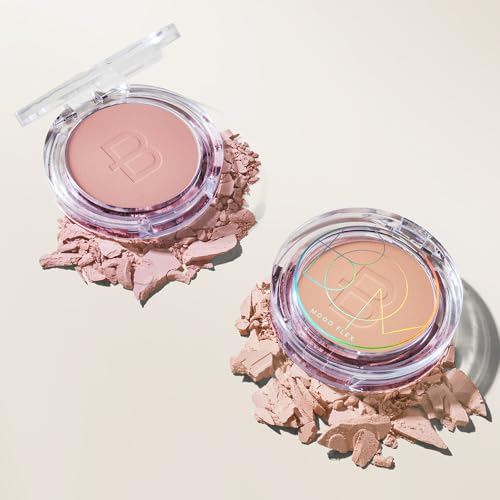 BOM COSMETICS Mood Flex Powder Blush 01 Warm Pink 0.15 oz A Natural Makeup Essential, Perfect Blush for Cheeks, Provides a Pore Filling Effect, Coating Powder for Long Lasting Wear, Korean Makeup