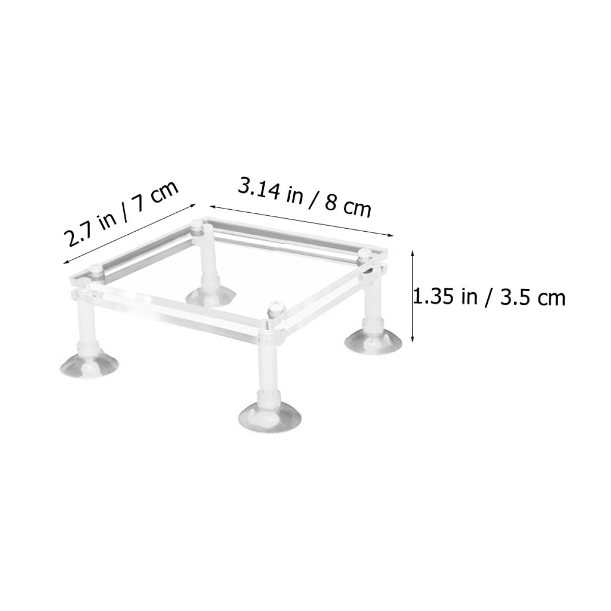 Hemobllo Support de Pompe Submersible en Acrylique Antichoc Ventouse, Support Surélevé pour Pompe à Eau D'aquarium, Accessoire pour Bassin de Poissons