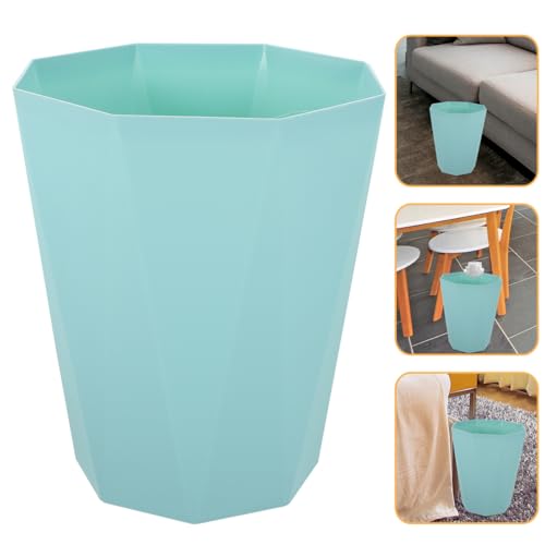 Caneca de basura pequeña 5L verde esmeralda diseño octagonal miniatura 6