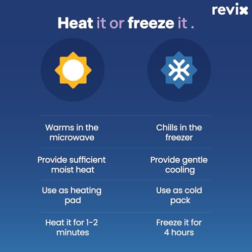 Image of REVIX Heated Hand Mitts Warmers, Microwavable Heating Pad, SkyBlue