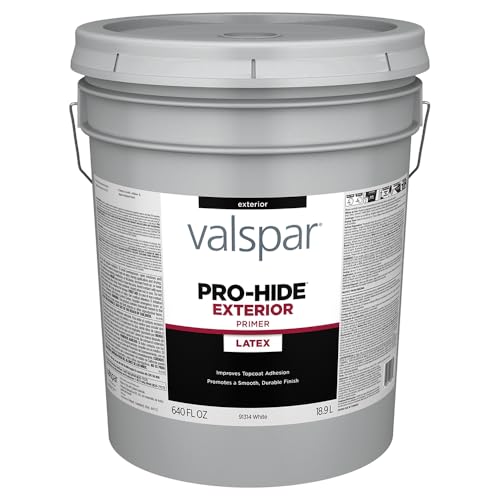 Valspar 91314 White Pro-Hide Exterior Latex Primer, 5 Gallon