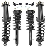 Detroit Axle - AWD Struts Sway Bars for 2006 Lexus GS300, 2007-2011 GS350, 4 Front and Rear Struts with Coil Spring Assembly 2 Front Sway Bar End Links Suspension Kit Replacement