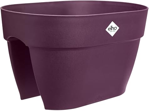 elho Vibia Campana Flower Bridge 40 Planter for Balcony and Outdoor Use Diameter 39.0 x H 22.0 cm Purple/Maple Purple