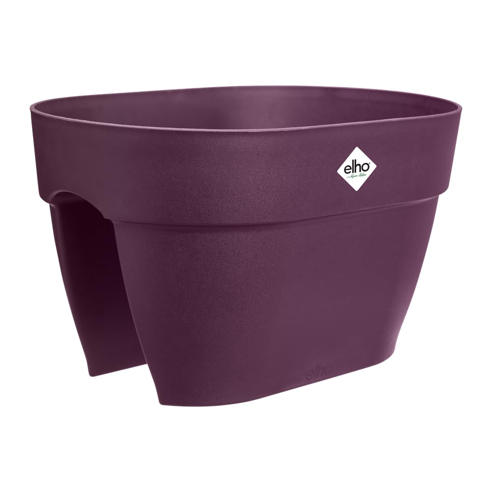 elho Vibia Campana Flower Bridge 40 - Planter for Balcony & Outdoor - Ø 39.0 x H 22.0 cm - Purple/Maple Purple — image 1