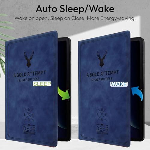 Image of Robustrion Cover for OnePlus Pad Go 2 12.1 inch Cover Case, Deer Cover Case for OnePlus Pad Go 2 Tablet Cover [Auto Sleep Wake Support] - Blue