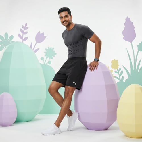 Image of Puma Men's Solid Relaxed Fit Shorts