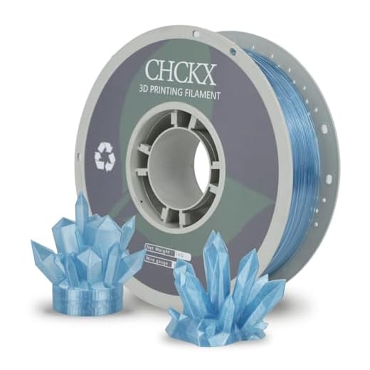 CHCKX PETG 3D Printer Filament, Dimensional Accuracy +/- 0.03 mm, 1kg Spool(2.2lbs), 1.75 mm Fit for Most 3D Printers，Flash Blue