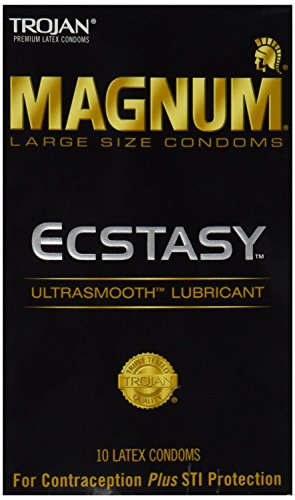Trojan Magnum Ecstasy Ultrasmooth Lubricated Condom, 10 Count