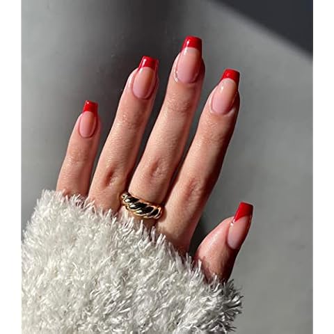 Sethexy Red French Press on Nails Cover