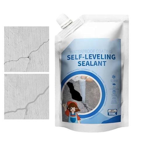 Sellador autonivelante de 400 ml para juntas de hormigón, sellador de reparación impermeable altamente elástico para morteros de baldosas de cemento, nivelación, construcción de madera, entrada, 400