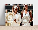 Tennis Autograph Photo - Serena and Venus Williams Wimbledon - Sister Act - 16x20 Poster Print
