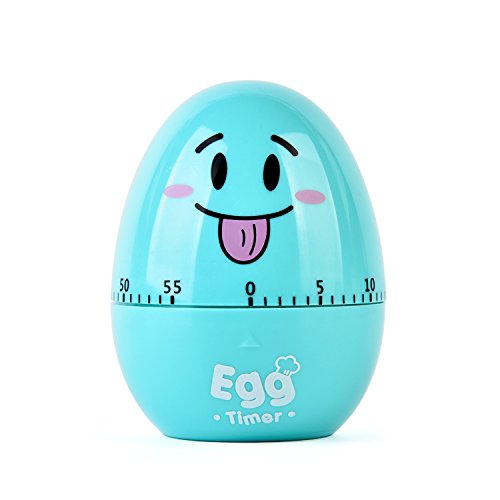 60 Minutes Egg Mechanical Kitchen Cooking Timer Alarm Kitchen Cooking Tools Kitchen Egg Timer (Blue)