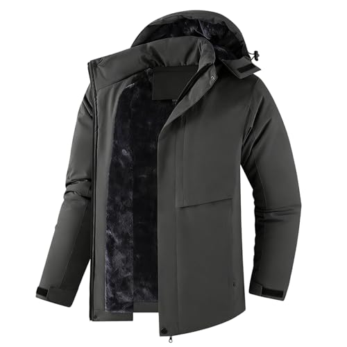 Veste polaire homme contre le vent veste rembourrée d'hiver à poches zippées