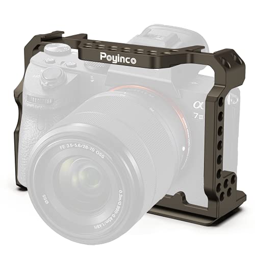 Image of Camera Cage with Standard Cold Shoe for Sony A7M3 /A73 /A7R3 /A7R2 Camera etc.
