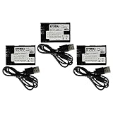 3x Batteria ricaricabile per macchina fotografica, camera, reflex | Ogni cella della batteria è testata
