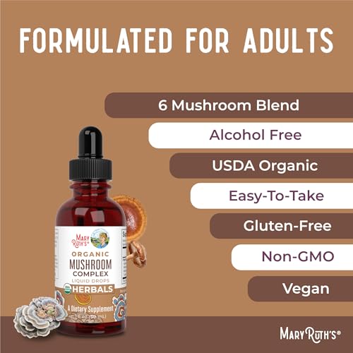 Maryruth Organics MUSHROOMCOMPLEX Usda Organic Mushroom Complex By Maryruth'S | Herbal Liquid Drops | Mushroom Supplement | Lion'S Mane | Reishi Mushroom | Shiitake Mushrooms | Non-Gmo | Vegan | Alcohol Free Tincture thumb #7