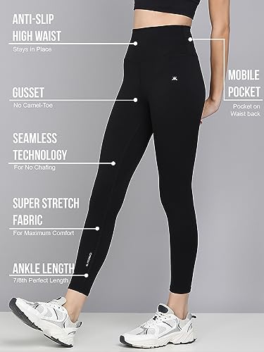 Image of Kobo Active Wear for Women Gym | High Waist | Ankle Length | Squat-Proof | Workout Tights for Women | 4-Way Stretch | Leggings for Gym, Cardio | Yoga Pants (Imported)