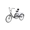 HJUGHPN Bikes 24 Inch Adult Tricycle Trike 3 Wheel Bike 7 Speed Shift With Shopping Basket(White) #1