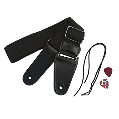 Sangle d’ukulélé, sangle de guitare en lin et coton pratique universelle noire confortable avec 2 micros pour les… - Les Beatles, Paul McCartney, John Lennon, RIngo Starr, George Harrison Sangle d'ukulélé, sangle de guitare en lin et coton pratique universelle noire confortable avec 2 micros pour les… – Image 7