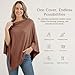 Konssy Nursing Cover for Breastfeeding, 360° Full Privacy Breathable Breastfeeding Cover, Multi-use Carseat Canopy(Chestnut)