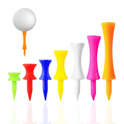 HONRIGO Golf Tees Plastic, 70 Pcs Assorted Sizes, Durable Ca