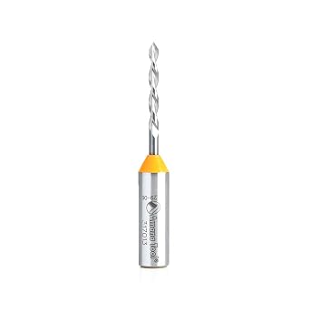 Amana Tool 317013 Solid Carbide Dowel Drill Bit Through Hole Boring Drill Bits 3mm D x 70mm Long x 10x25mm Shank Left Hand