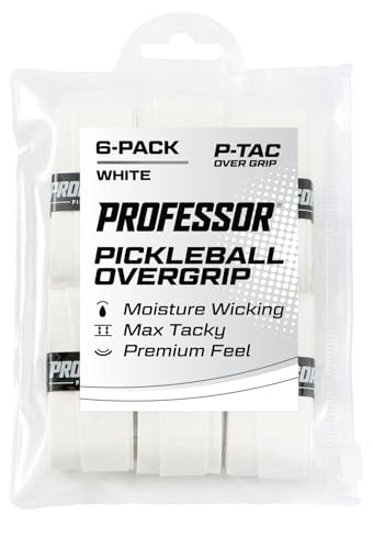 Professor Pickleball P-Tac Overgrip White - 6 Pack