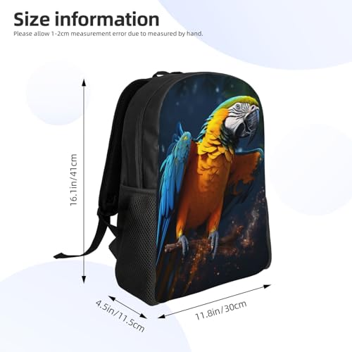 Macaw Travel Backpack for Women Men Large Laptop Bag 16.1Inch College Bag Casual Daypack4