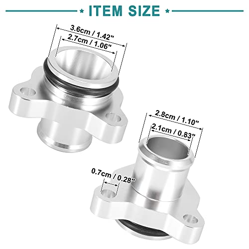 Image of ACROPIX Automotive Water Hose Fitting Replacement Fit for BMW 335i - Pack of 1 Silver Tone