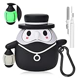 Celeyearnirs Compatible with AirPod Cute Case Cover with Keychain,Luminous Medieval Plague Doctor Anime Design Compatible with AirPods 2nd &1st GenerationTPU Silicone Case