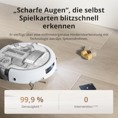 Image of DJI ROMO A Robot Vacuum Cleaner with 18000Pa Suction, LiDAR Smart Navigation, Self-Emptying Dock, Intelligent Mop System, Obstacle Avoidance, App & Voice Control, Long Battery Life